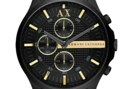 Armani Exchange Hampton AX2164 Men's Chronograph Watch – Black Dial with Black Stainless Steel Strap