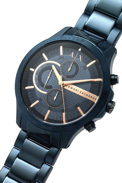 Armani Exchange Hampton AX2430 Men's Chronograph Watch – Blue Dial with Blue Stainless Steel Strap