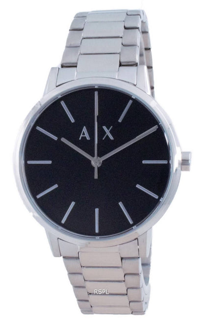 Armani Exchange Cayde AX2700 Men's Analog Watch – Black Dial with Silver Stainless Steel Bracelet