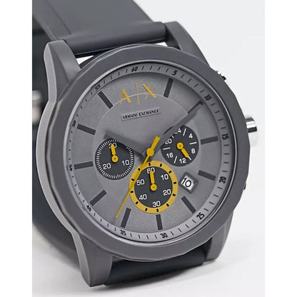 Armani Exchange Outerbanks AX7123 Men's Chronograph Watch – Grey Dial with Grey Silicone Strap