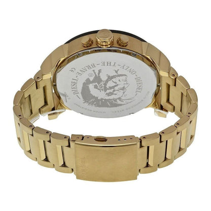 Diesel DZ7333 Mr. Daddy 2.0 Chronograph Men's Watch – Black Dial & Gold Stainless Steel Strap