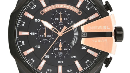 Diesel DZ4309 Mega Chief Chronograph Men's Watch – Black Dial & Black Stainless Steel Strap