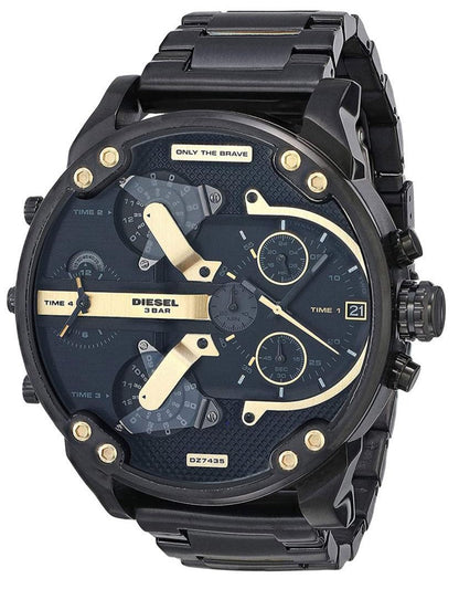Diesel DZ7312 Big Daddy Chronograph Men's Watch – Black Dial & Black Stainless Steel Strap