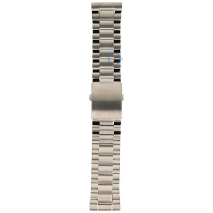 Diesel DZ4477 Mega Chief Chronograph Men's Watch – White Dial & Silver Stainless Steel Strap