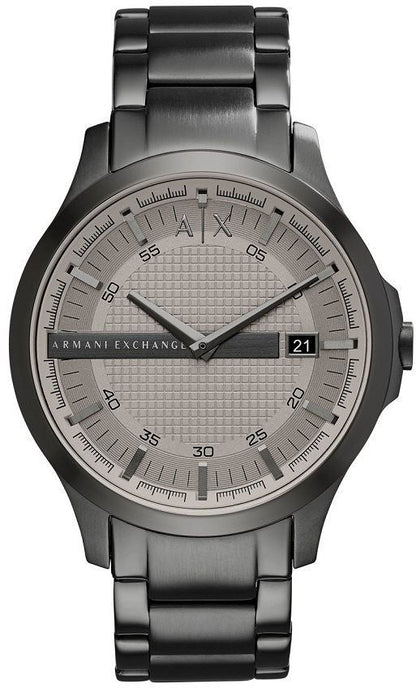 Armani Exchange Hampton AX2135 Men's Chronograph Watch – Grey Dial with Coordinated Grey Stainless Steel Strap
