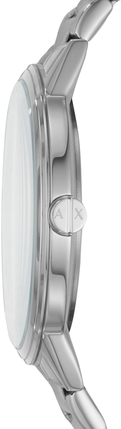 Armani Exchange Cayde AX2700 Men's Analog Watch – Black Dial with Silver Stainless Steel Bracelet