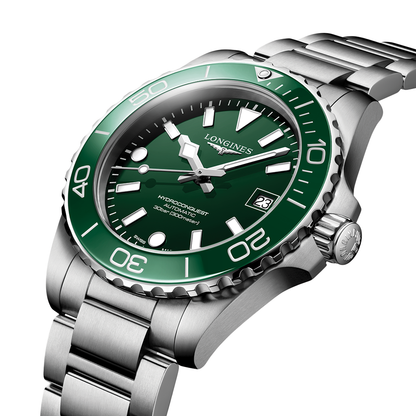 longines HydroConquest 39mm - Green on Bracelet