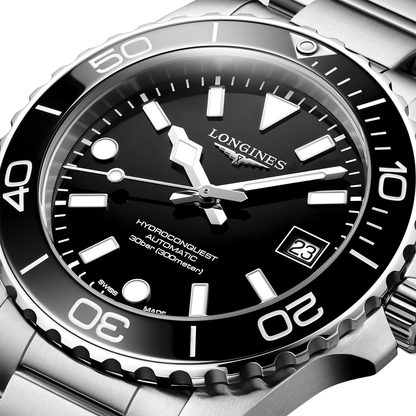 longines HydroConquest 39mm - Black on Bracelet