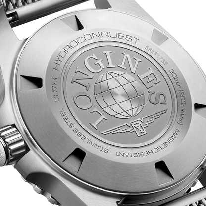 longines HydroConquest 39mm - Black on Mesh Bracelet