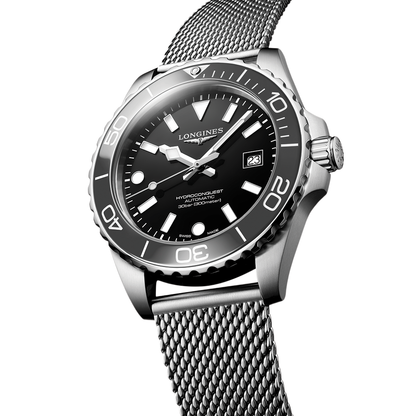 longines HydroConquest 42mm - Black on Mesh Bracelet