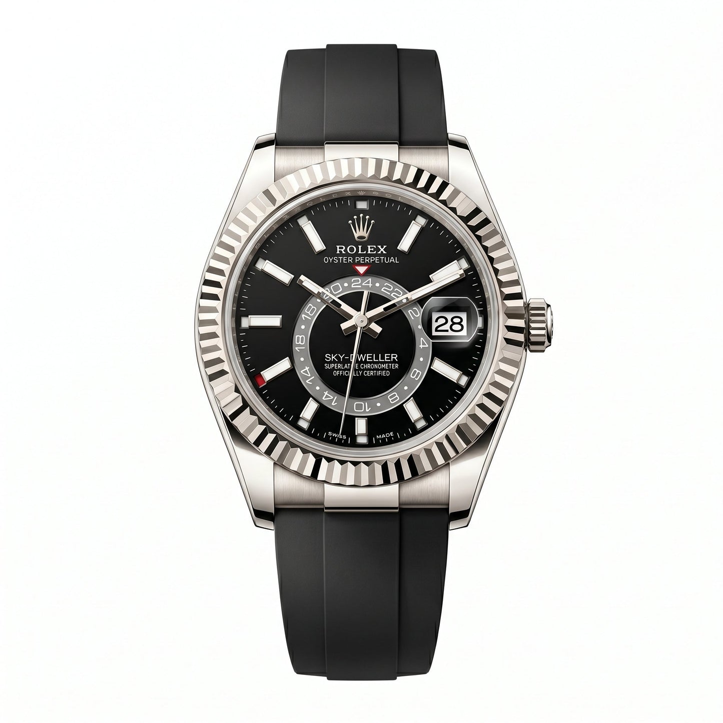 Rolex Sky-Dweller 326139 White Gold Oysterflex "Black Dial"