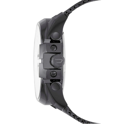 Diesel DZ4527 Mega Chief Chronograph Men's Watch – Black Dial & Black Mesh Strap