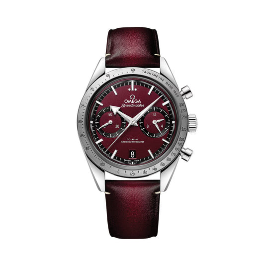 OMEGA Speedmaster '57 40.5mm - Red on Leather Strap
