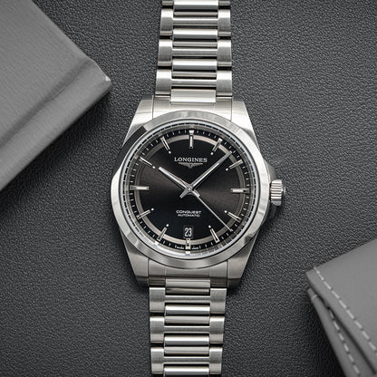 longines Conquest 38mm - Black on Bracelet