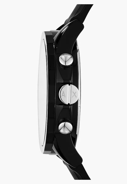 Armani Exchange Outerbanks AX1326 Men's Chronograph Watch – Black Dial with Black Silicone Strap