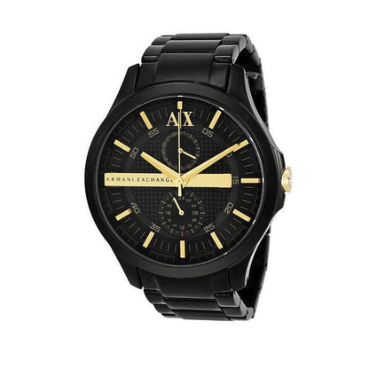 Armani Exchange Hampton AX2121 Men's Chronograph Watch – Black Dial with Black Stainless Steel Strap