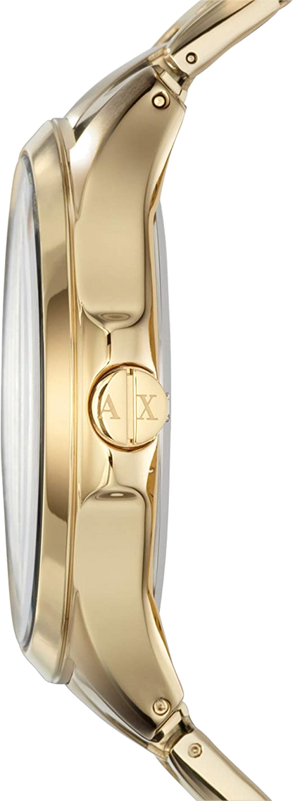 Armani Exchange Hampton AX2122 Men's Chronograph Watch – Black Dial with Gold Stainless Steel Strap