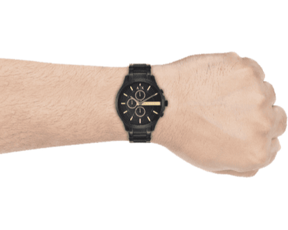 Armani Exchange Hampton AX2164 Men's Chronograph Watch – Black Dial with Black Stainless Steel Strap