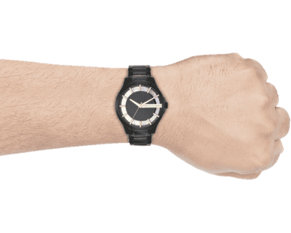 Armani Exchange Hampton Series AX2192 Men's Chronograph – Black Dial with Matching Black Stainless Steel Bracelet
