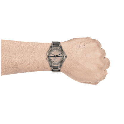 Armani Exchange Hampton AX2194 Men's Chronograph – Grey Dial with Matching Grey Stainless Steel Strap