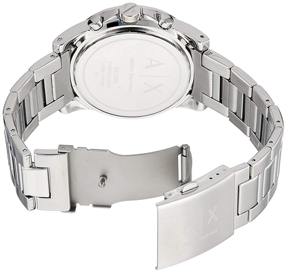 Armani Exchange Drexler AX2600 Men's Chronograph Watch – Black Dial with Silver Stainless Steel Strap