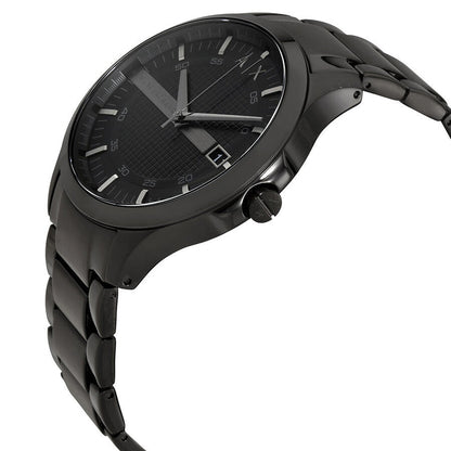 Armani Exchange Hampton AX7101 Men's Watch – Black Dial with Black Stainless Steel Bracelet