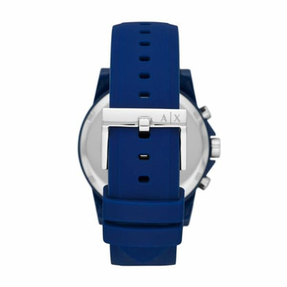 Men's Armani Exchange Outerbanks Chronograph Watch AX1327 – Blue Dial with Blue Silicone Strap