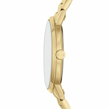 Armani Exchange Cayde AX2707 Men's Analog Watch – Gold Dial with Coordinated Gold Stainless Steel Strap