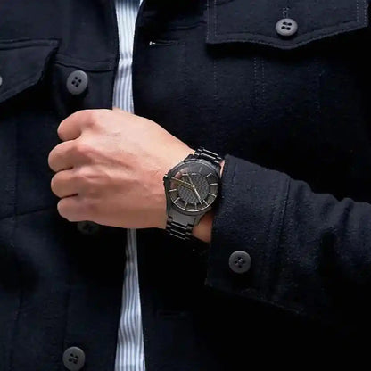 Armani Exchange Hampton Series AX2192 Men's Chronograph – Black Dial with Matching Black Stainless Steel Bracelet