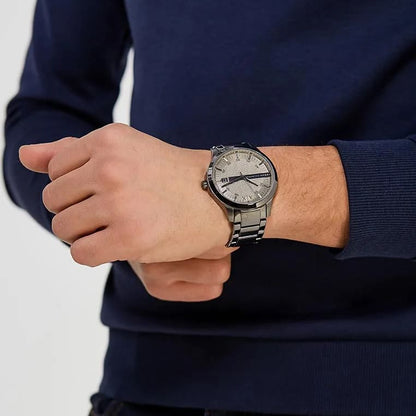 Armani Exchange Hampton AX2194 Men's Chronograph – Grey Dial with Matching Grey Stainless Steel Strap