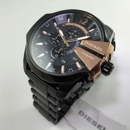 Diesel DZ4309 Mega Chief Chronograph Men's Watch – Black Dial & Black Stainless Steel Strap