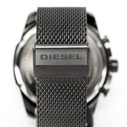 Diesel DZ4527 Mega Chief Chronograph Men's Watch – Black Dial & Black Mesh Strap