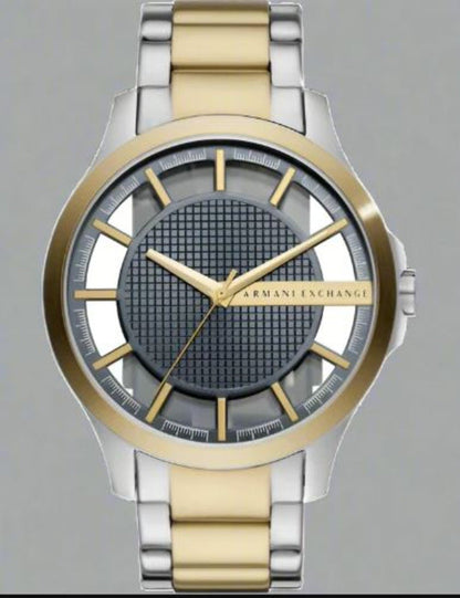 Armani Exchange Hampton Series AX2403 Men's Chronograph Watch – Grey Dial with Two-Tone Stainless Steel Band