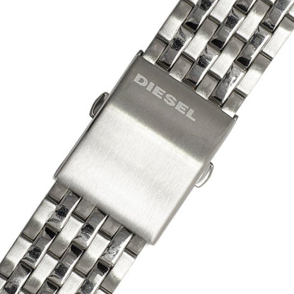Diesel DZ7259 Little Daddy Chronograph Men's Watch – Black Dial & Silver Stainless Steel Strap