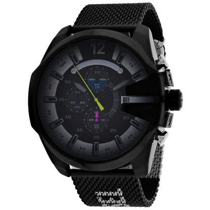 Diesel DZ4514 Mega Chief Chronograph Men's Watch – Black Dial & Black Mesh Bracelet