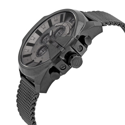 Diesel DZ4527 Mega Chief Chronograph Men's Watch – Black Dial & Black Mesh Strap