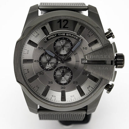 Diesel DZ4527 Mega Chief Chronograph Men's Watch – Black Dial & Black Mesh Strap