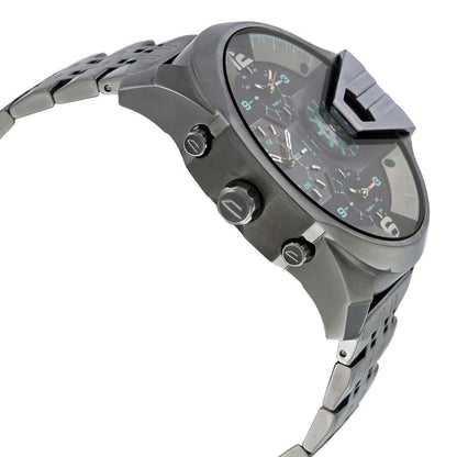 Diesel DZ7372 Uber Chief Chronograph Men's Watch – Black Dial & Grey Stainless Steel Strap