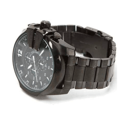 Diesel DZ4283 Mega Chief Chronograph Men's Watch – Black Dial & Black Steel Strap