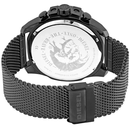 Diesel DZ4514 Mega Chief Chronograph Men's Watch – Black Dial & Black Mesh Bracelet
