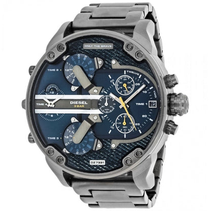 Diesel DZ7331 Big Daddy 2.0 Chronograph Men's Watch – Blue Dial & Grey Stainless Steel Strap