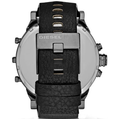 Diesel DZ7350 Mr. Daddy 2.0 Chronograph Men's Watch – Black Dial & Black Leather Strap