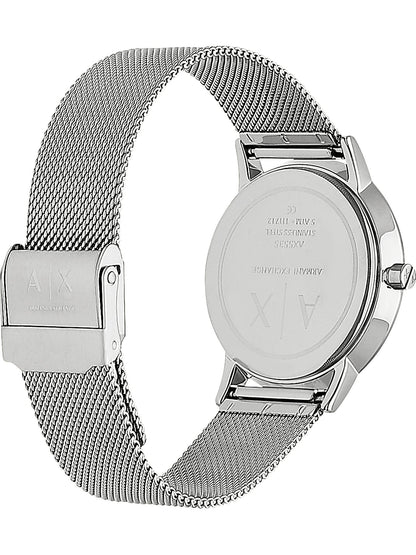 Armani Exchange Cayde AX2714 Men's Chronograph – Black Dial with Silver Mesh Stainless Steel Strap