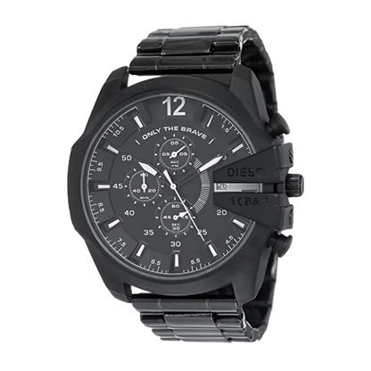 Diesel DZ4283 Mega Chief Chronograph Men's Watch – Black Dial & Black Steel Strap