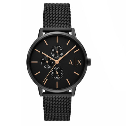 Armani Exchange Cayde AX2716 Men's Chronograph – Black Dial with Black Mesh Stainless Steel Strap