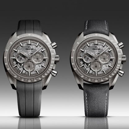 OMEGA Speedmaster Grey Side of the Moon Grey Ceramic 44.25mm - Grey on Fabric Strap