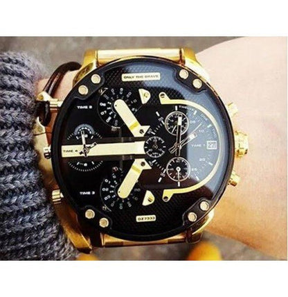 Diesel DZ7333 Mr. Daddy 2.0 Chronograph Men's Watch – Black Dial & Gold Stainless Steel Strap