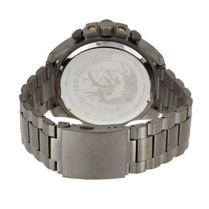 Diesel DZ4466 Mega Chief Chronograph Men's Watch – Grey Dial & Grey Stainless Steel Strap