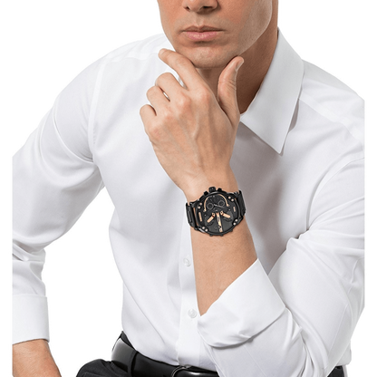 Diesel DZ7312 Big Daddy Chronograph Men's Watch – Black Dial & Black Stainless Steel Strap