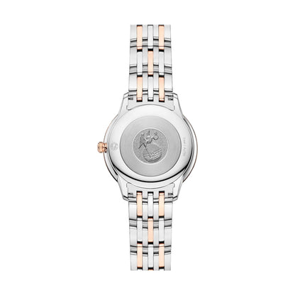 OMEGA De Ville Prestige Quartz Steel and Sedna Gold 30mm - White, Mother-of-Pearl on Bracelet